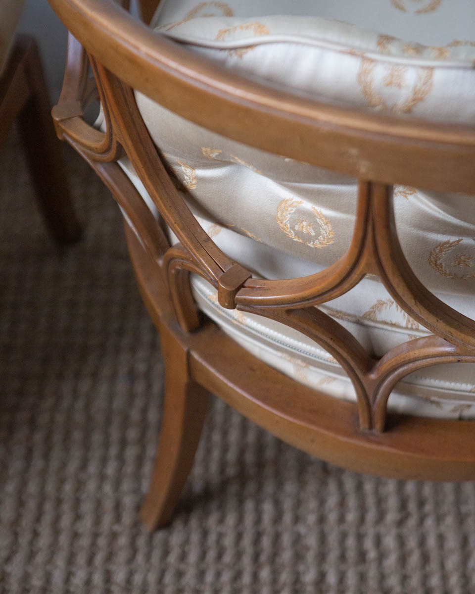 Fruitwood Lounge Chairs - A Pair - Image 5