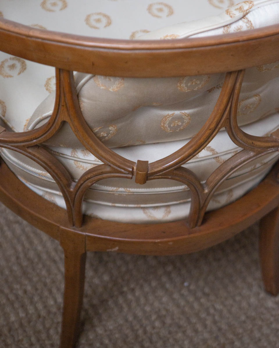 Fruitwood Lounge Chairs - A Pair - Image 6