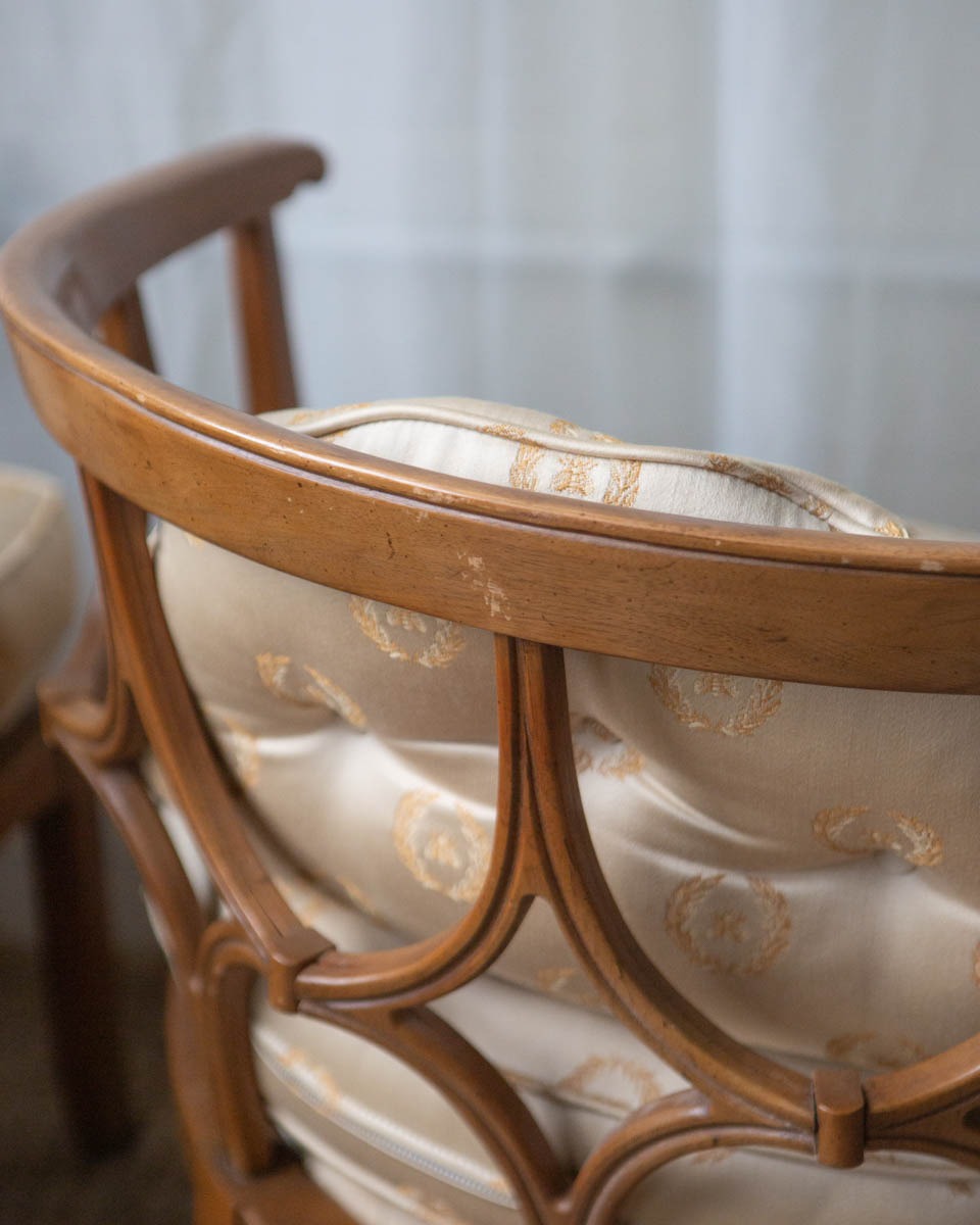 Fruitwood Lounge Chairs - A Pair - Image 7