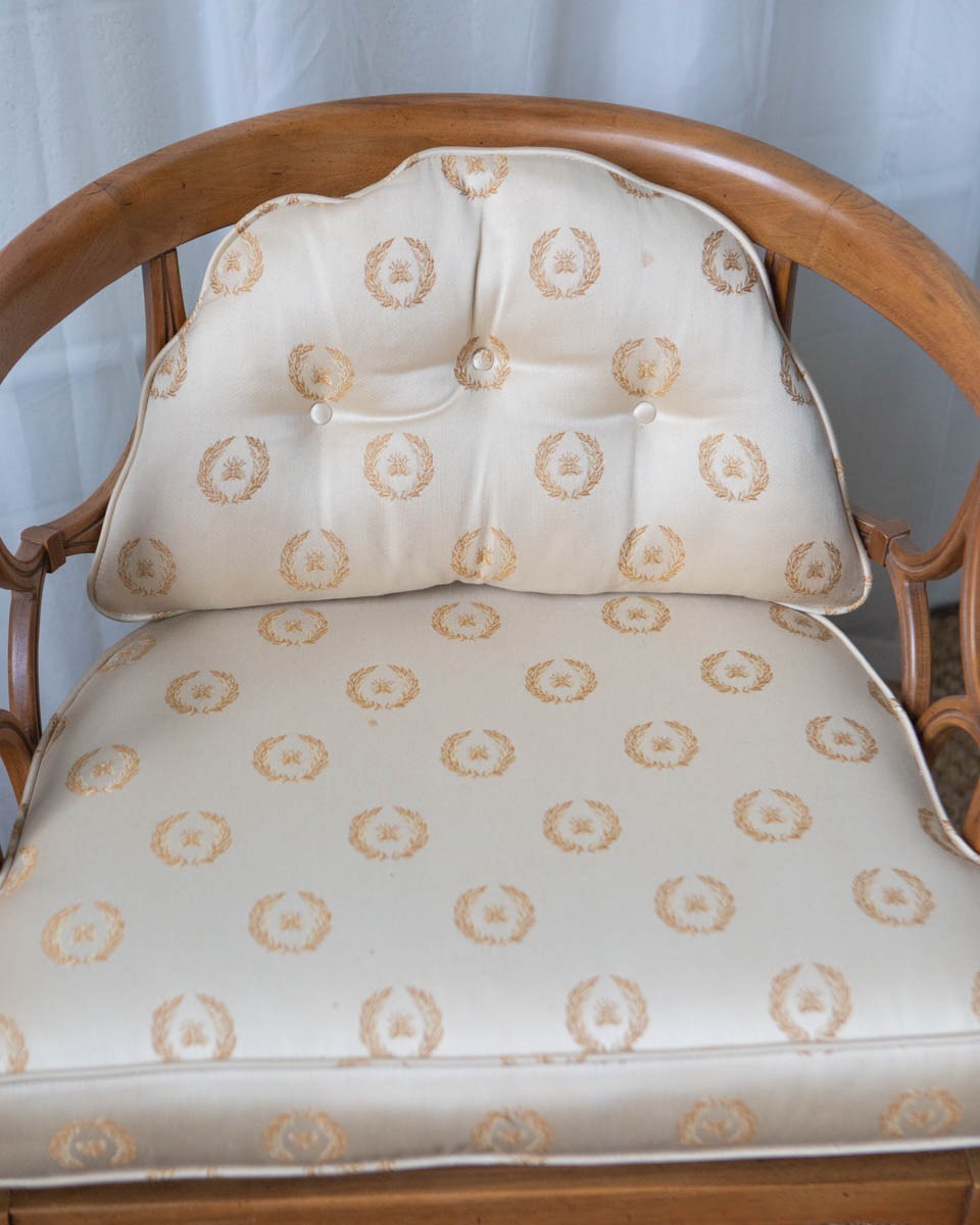 Fruitwood Lounge Chairs - A Pair - Image 11