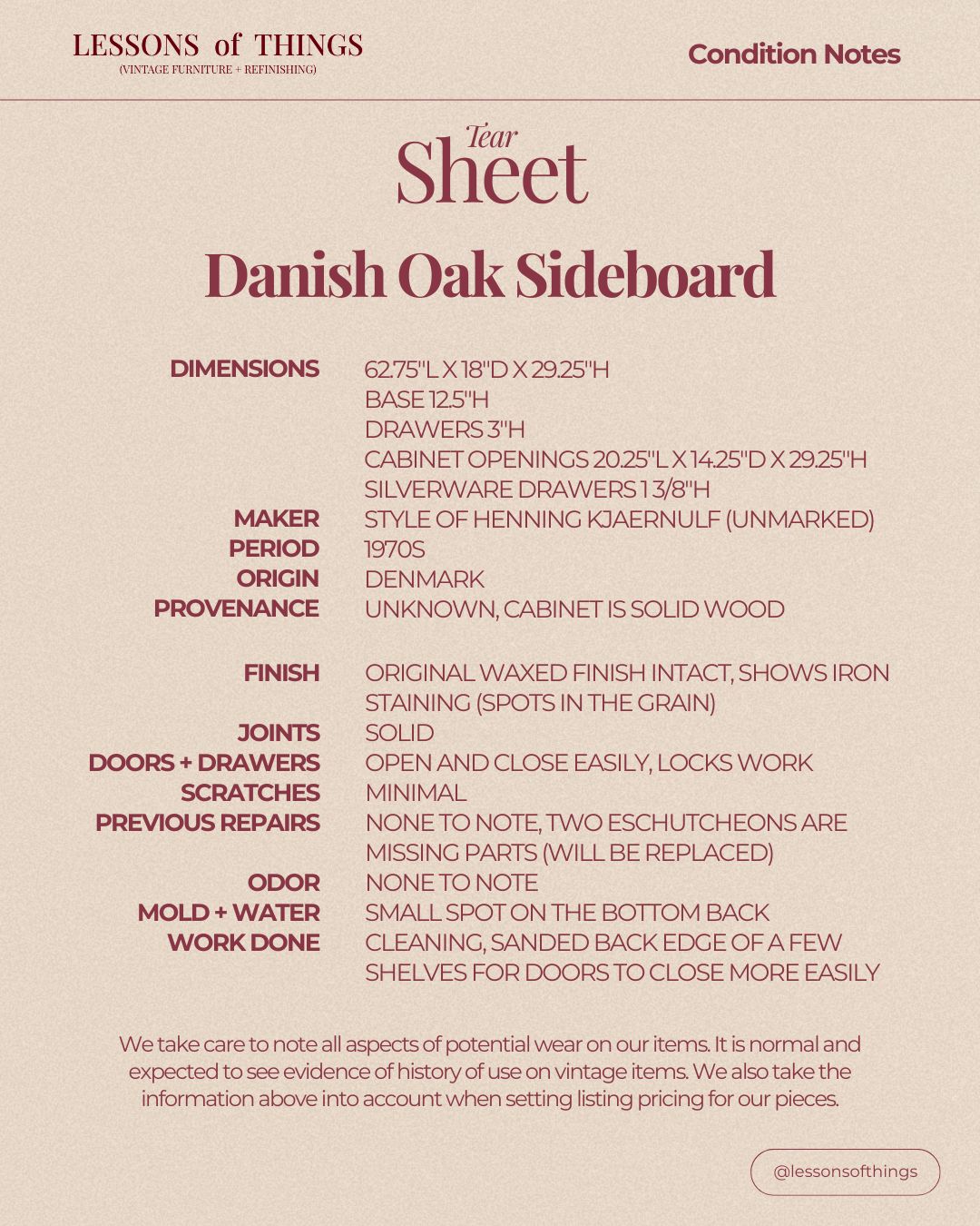 Danish Oak Sideboard - Image 2
