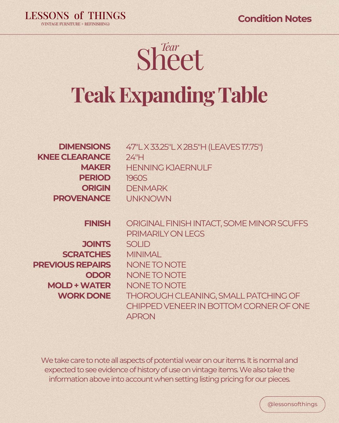 Danish Teak Expanding Dining Table - Image 2
