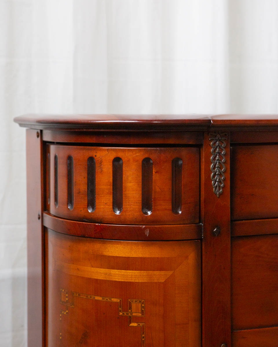 Louis XIV Style Demilune Console Cabinet
