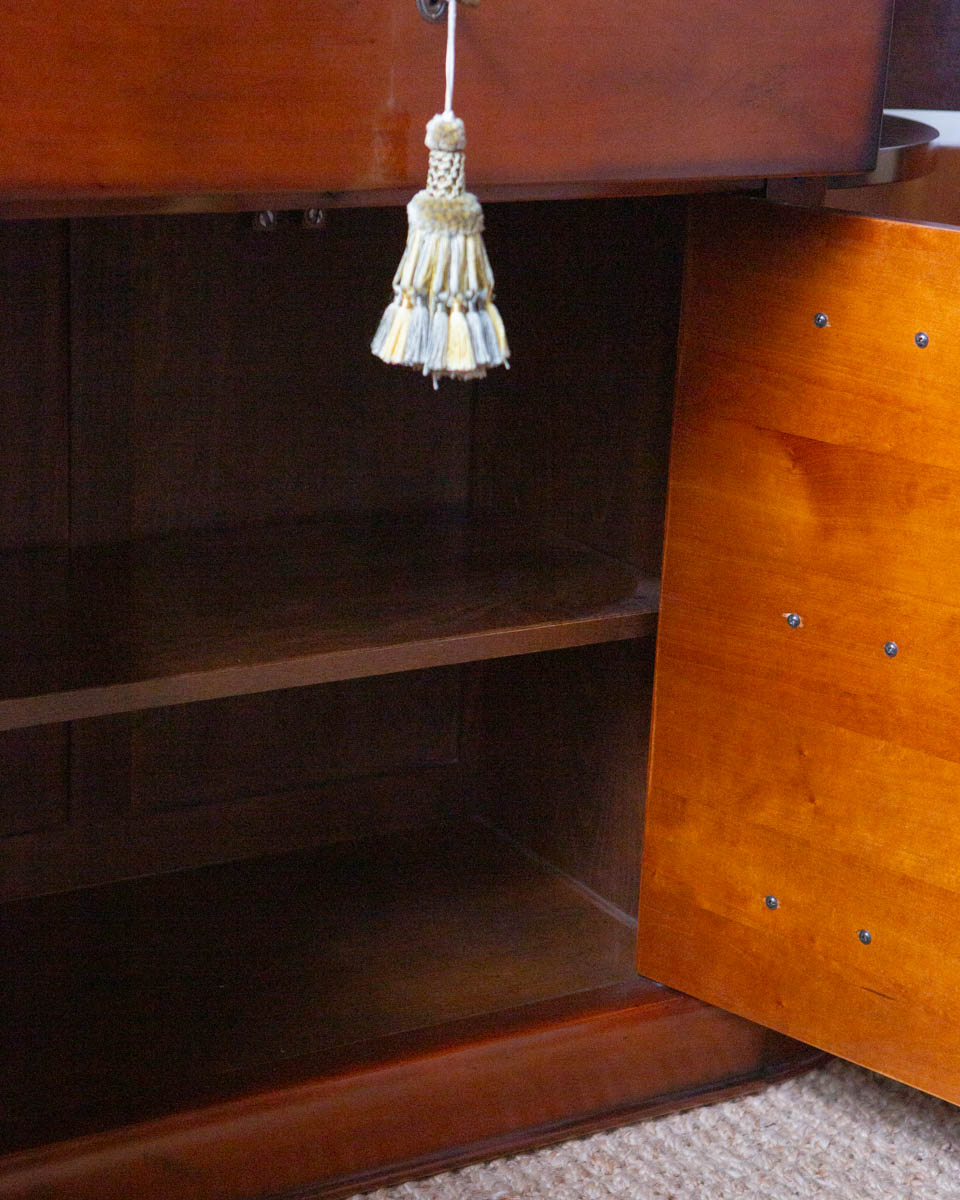 Louis XIV Style Demilune Console Cabinet