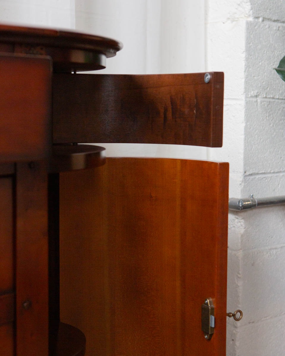 Louis XIV Style Demilune Console Cabinet