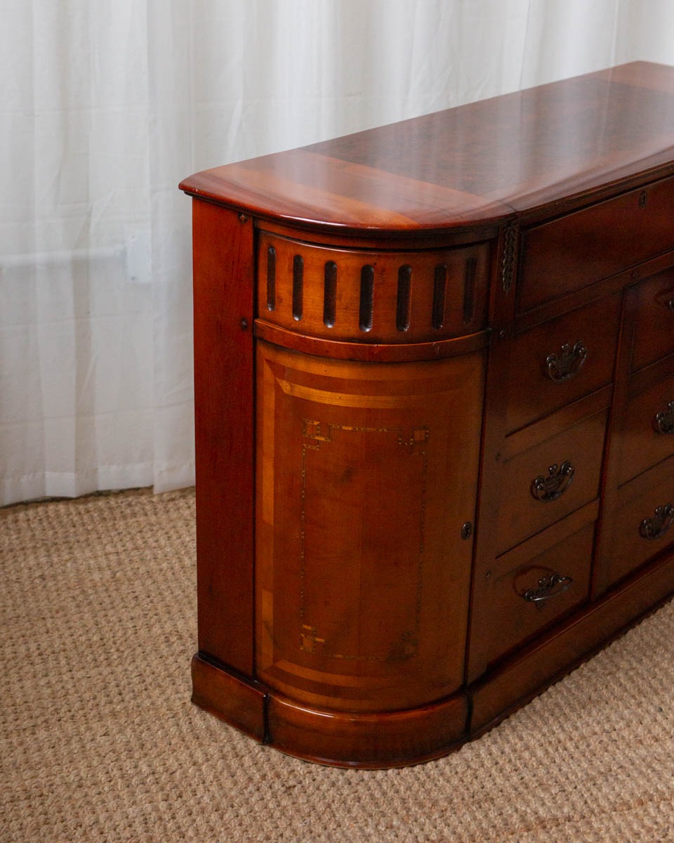 Louis XIV Style Demilune Console Cabinet