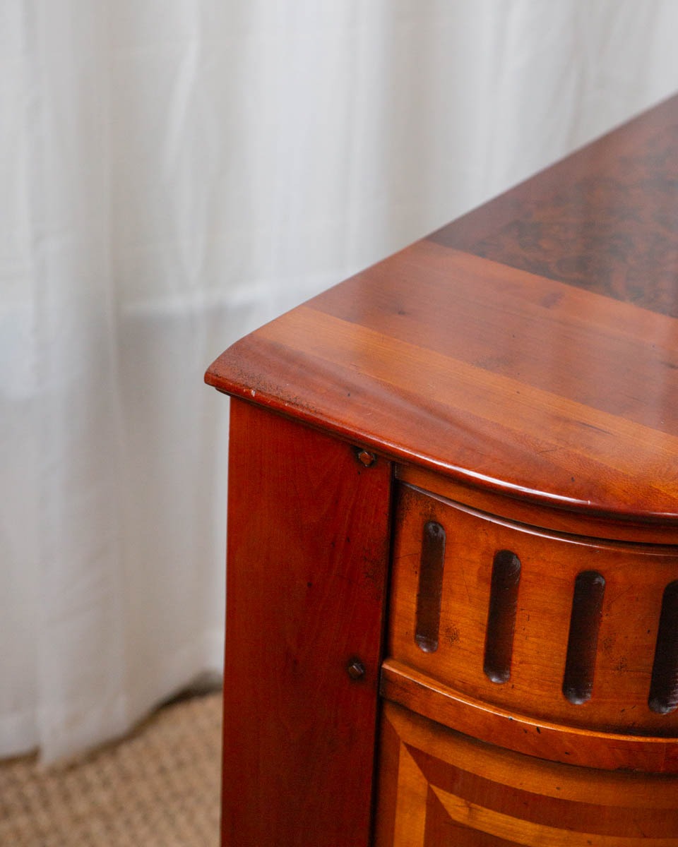 Louis XIV Style Demilune Console Cabinet