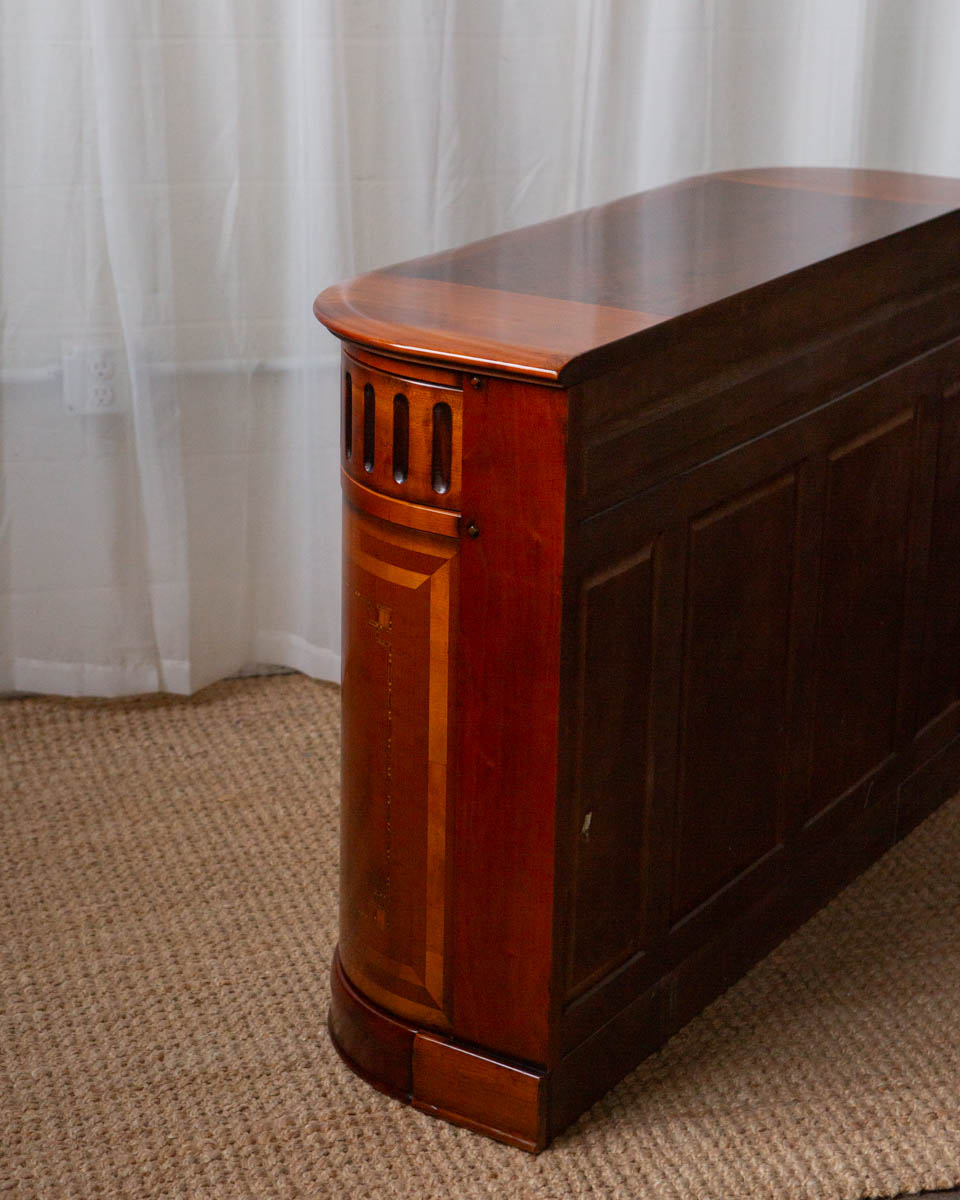 Louis XIV Style Demilune Console Cabinet