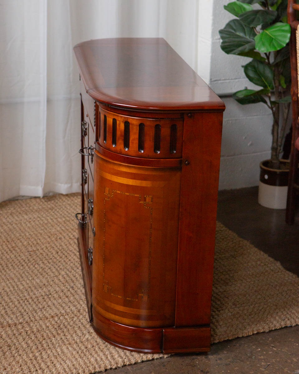 Louis XIV Style Demilune Console Cabinet