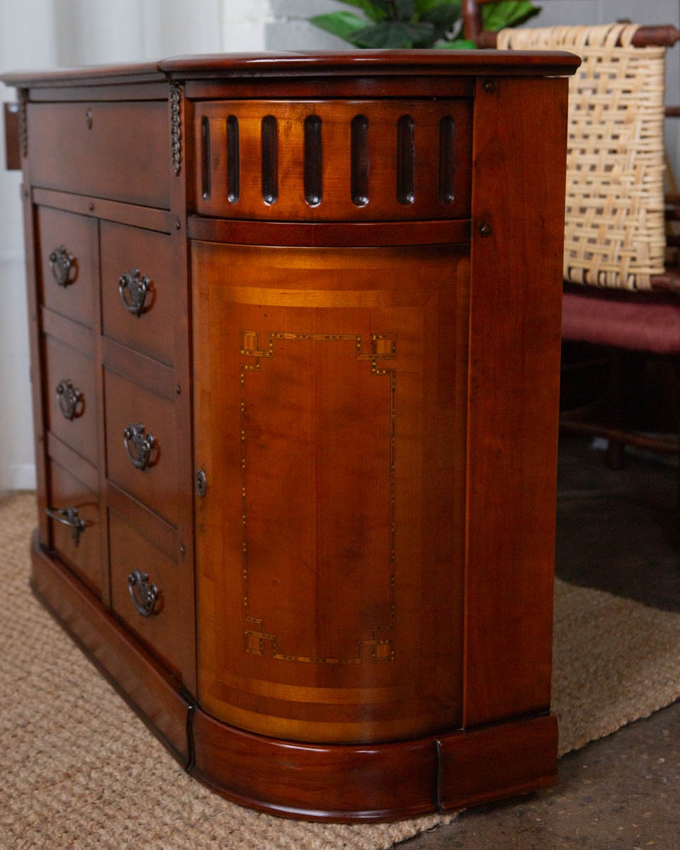 Louis XIV Style Demilune Console Cabinet