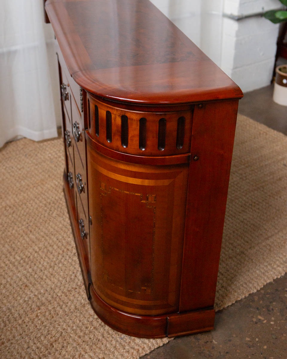 Louis XIV Style Demilune Console Cabinet