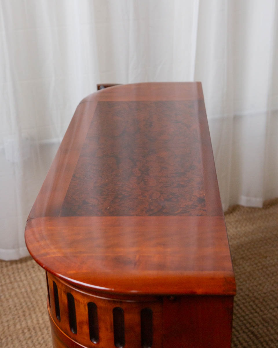 Louis XIV Style Demilune Console Cabinet