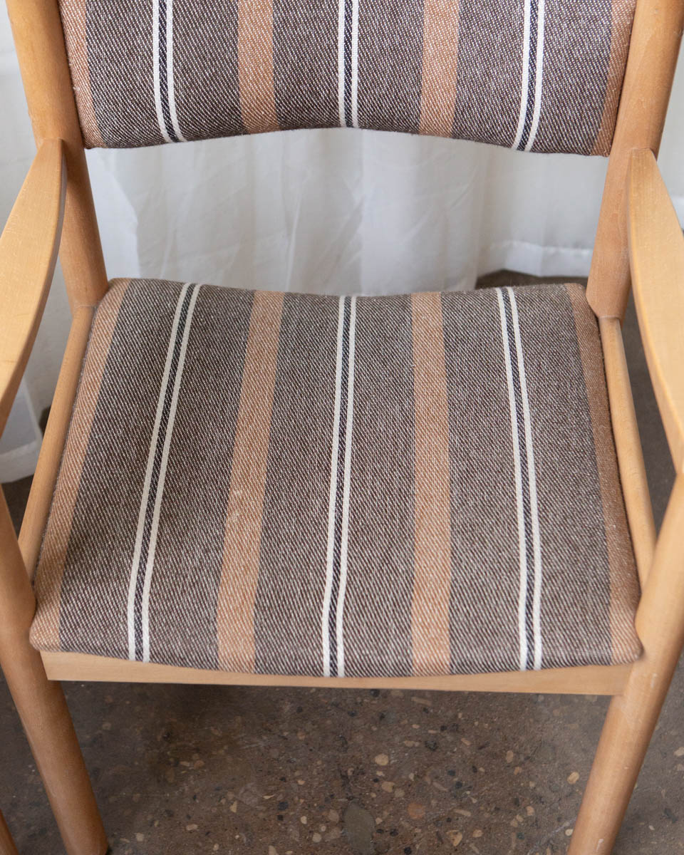1970s Danish Beech and Wool Dining Chairs