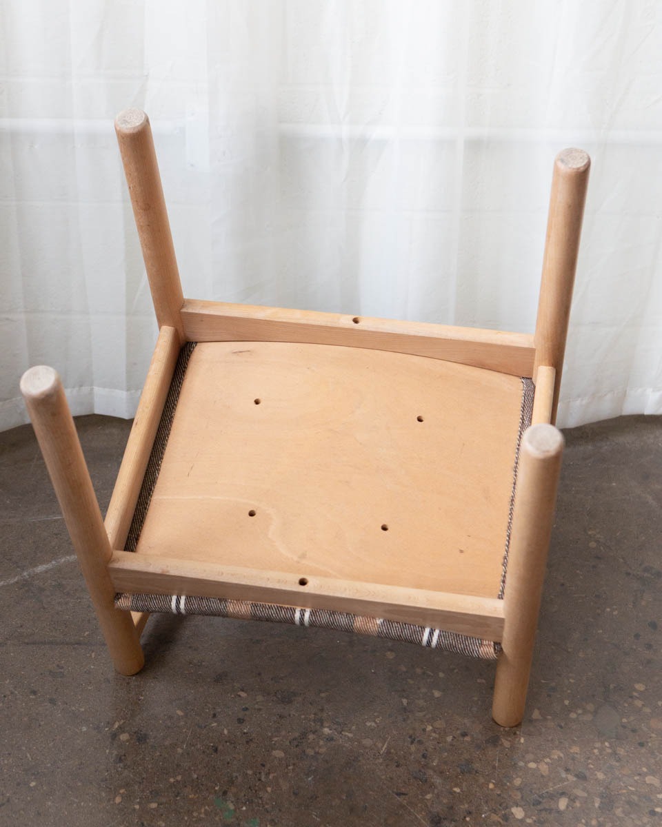 1970s Danish Beech and Wool Dining Chairs