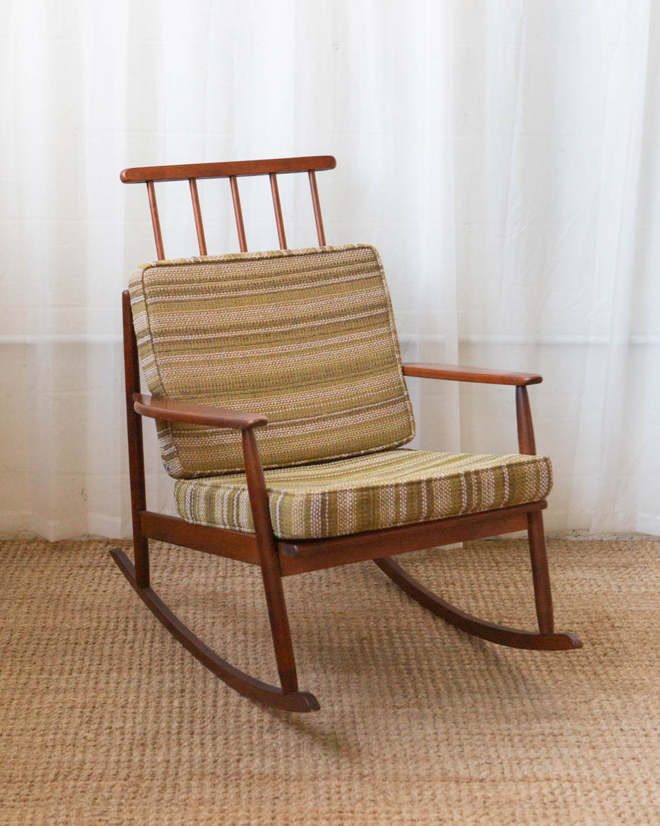 Edmund Spence Style Danish Modern Rocking Chair