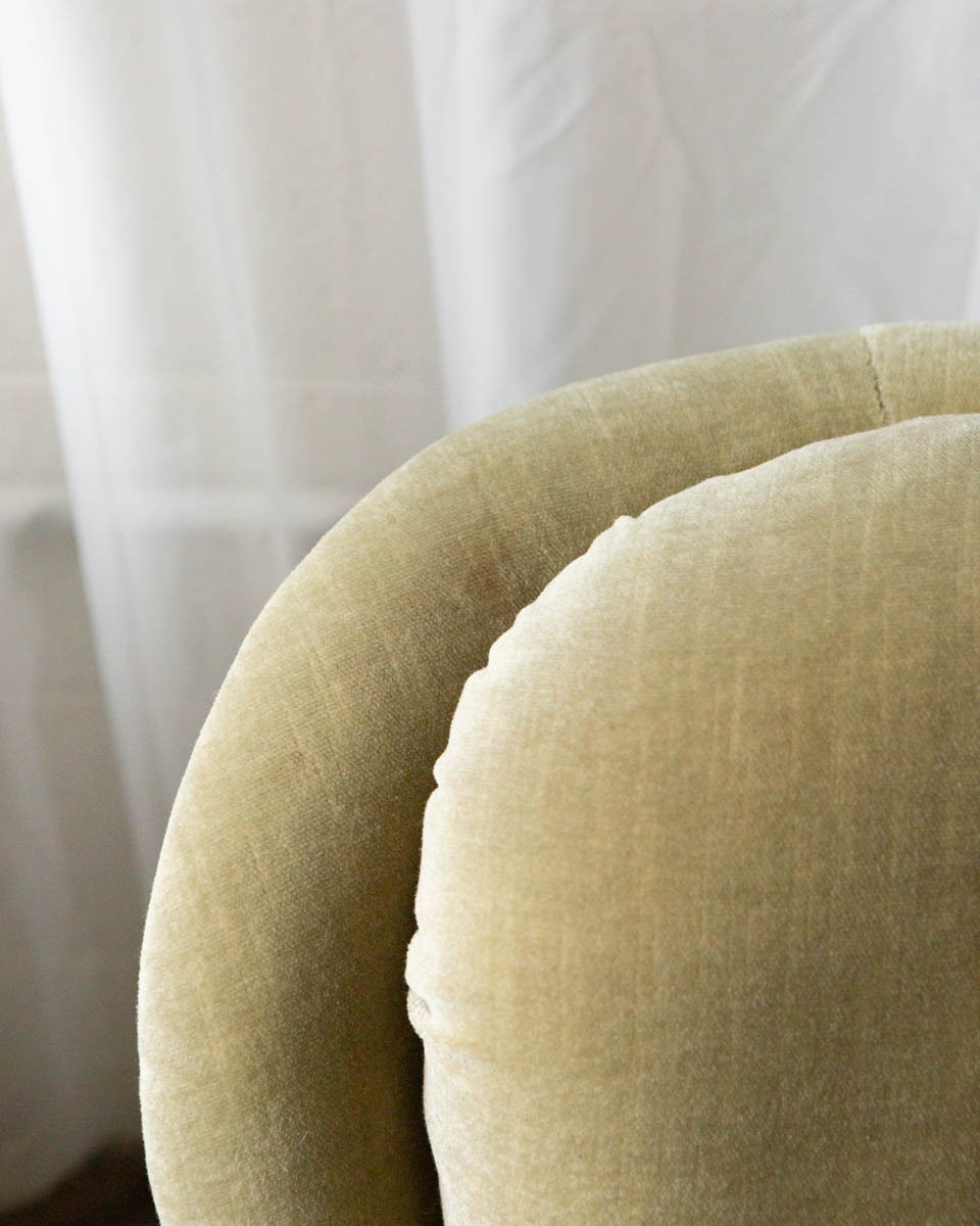 Pair of Danish Mid-Century Velour Lounge Chairs — 1970s