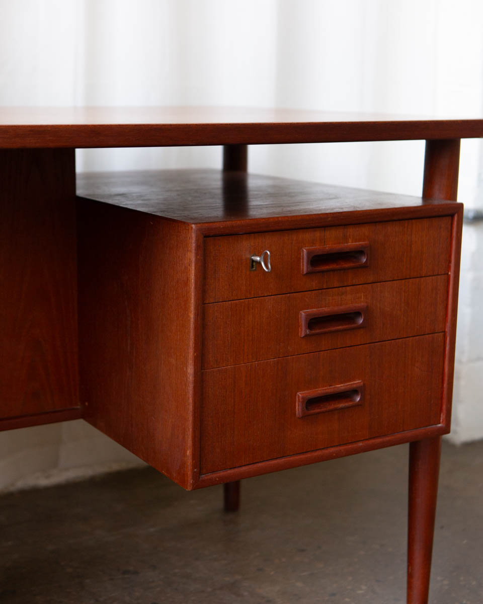 HP Hansen Danish Teak Writing Desk — 1960s
