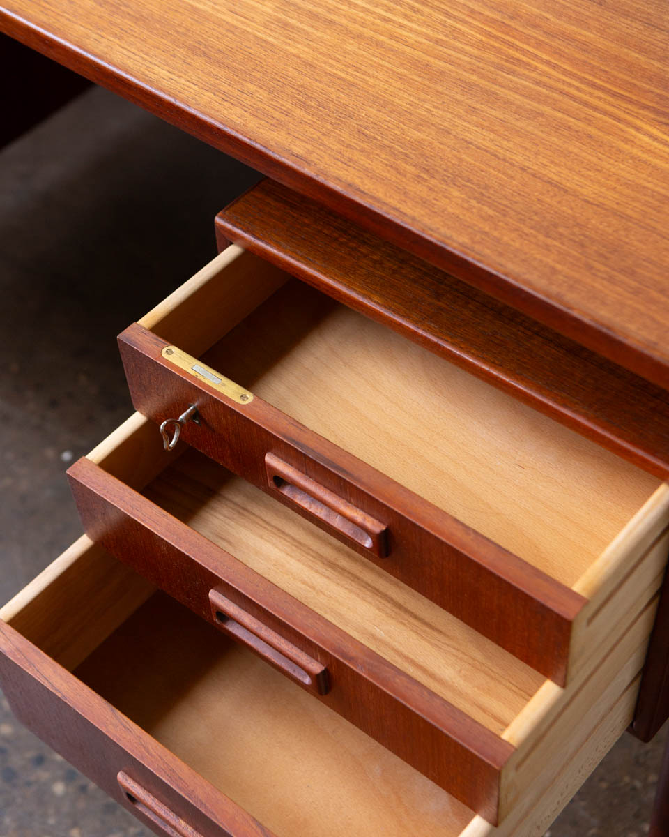 HP Hansen Danish Teak Writing Desk — 1960s
