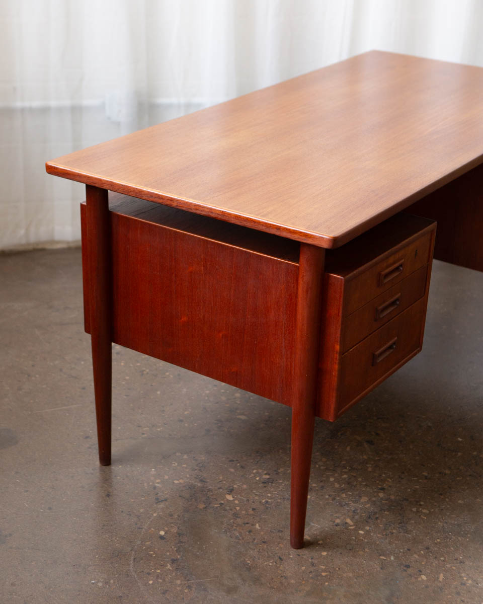 HP Hansen Danish Teak Writing Desk — 1960s