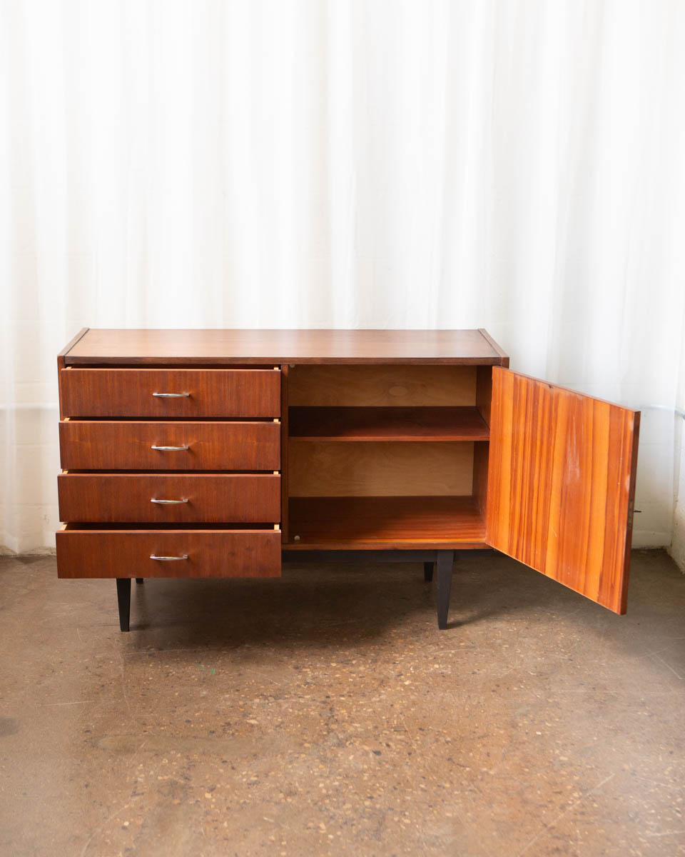 Polish Mid-Century Mahogany Credenza — 1970s