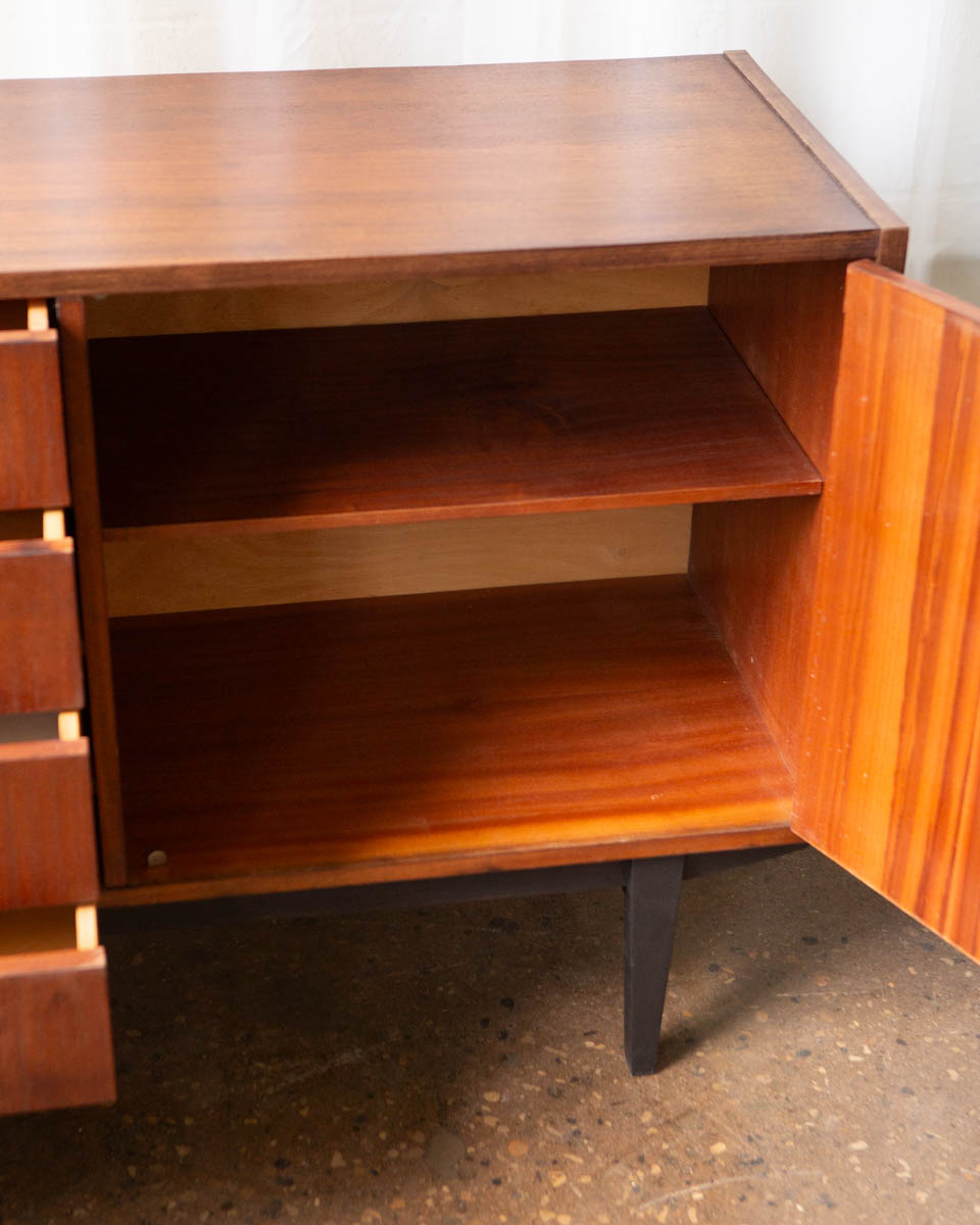 Polish Mid-Century Mahogany Credenza — 1970s