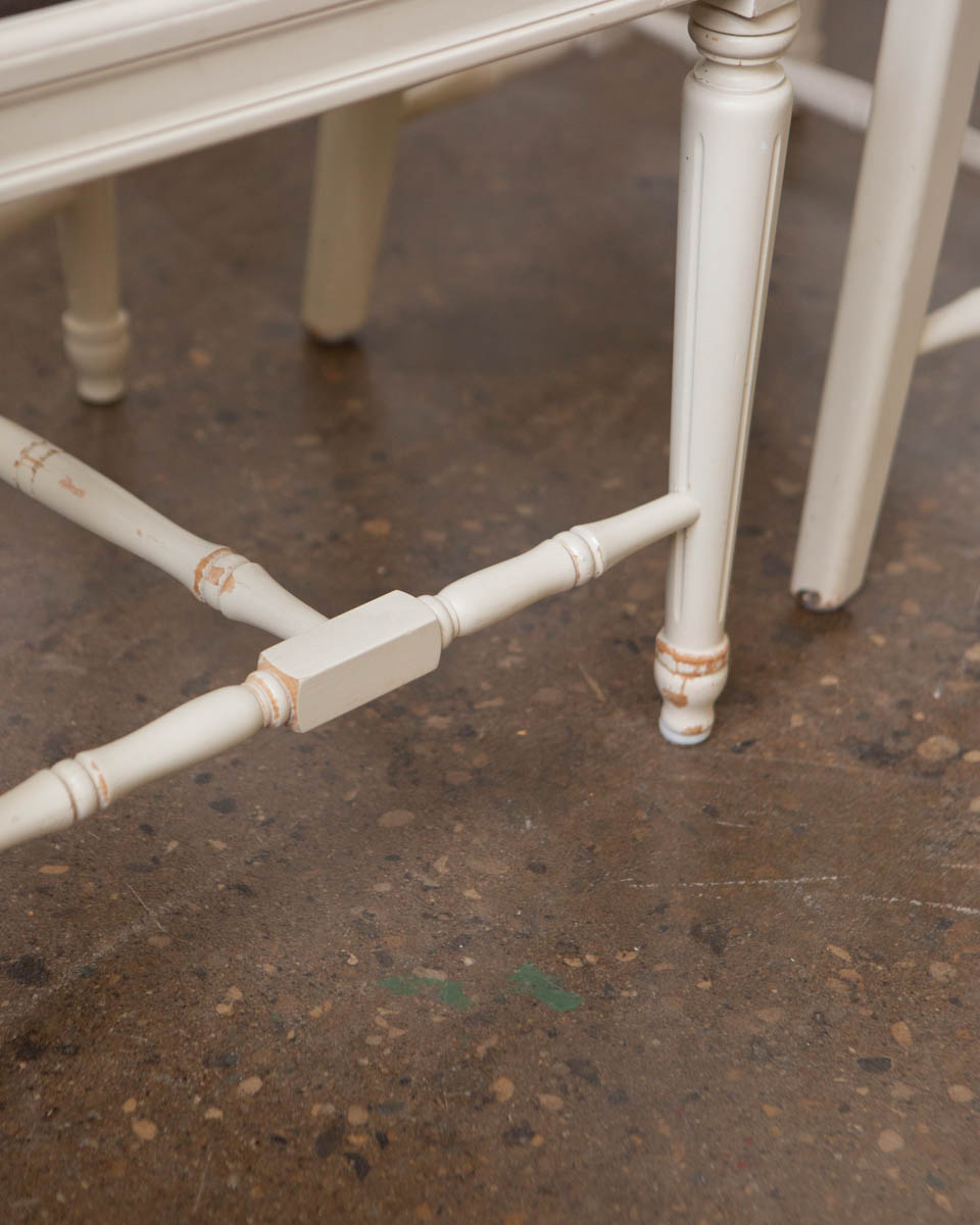 Set of Seven Swedish Gustavian-Style Painted Dining Chairs — 20th Century