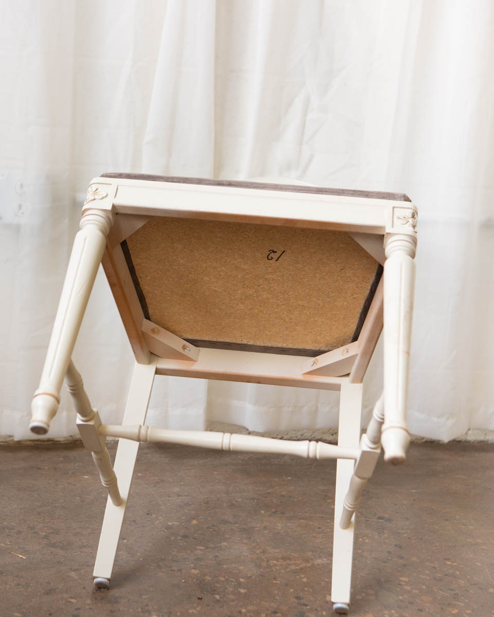 Set of Seven Swedish Gustavian-Style Painted Dining Chairs — 20th Century