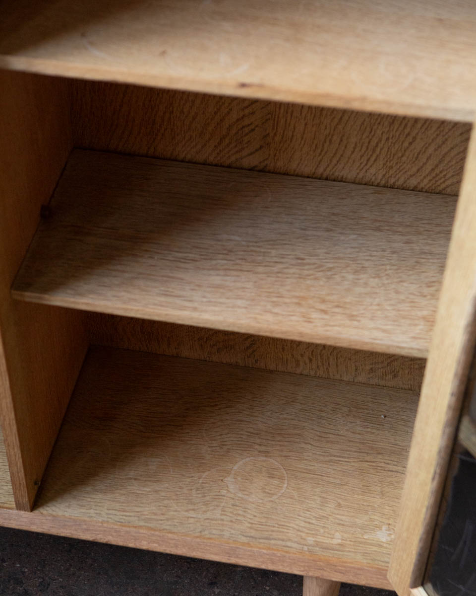Danish Oak Bookcase Cabinet