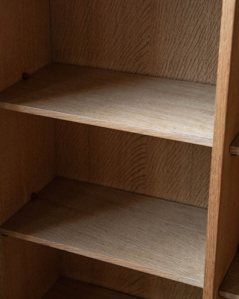 Danish Oak Bookcase Cabinet