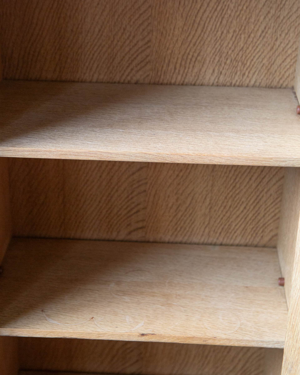 Danish Oak Bookcase Cabinet