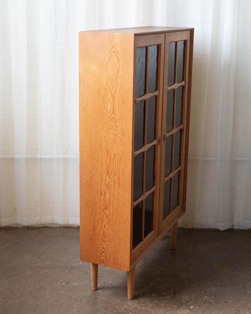 Danish Oak Bookcase Cabinet