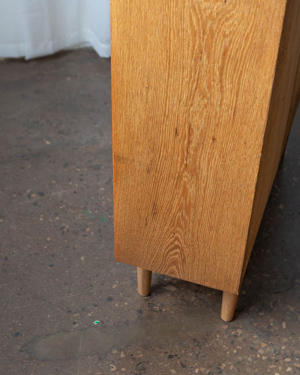 Danish Oak Bookcase Cabinet