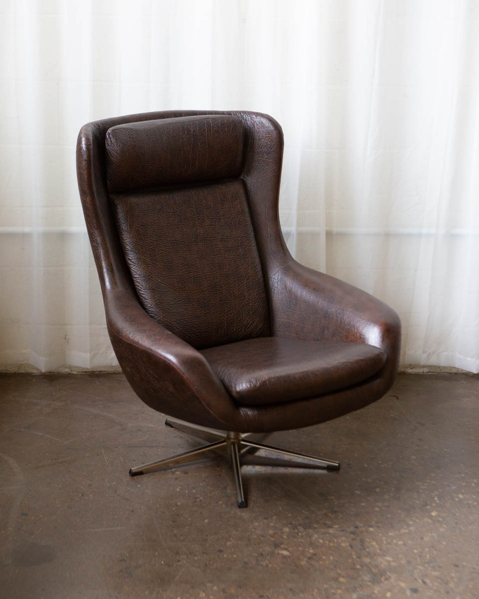 H.W. Klein for Bramin Leather Lounge Chai