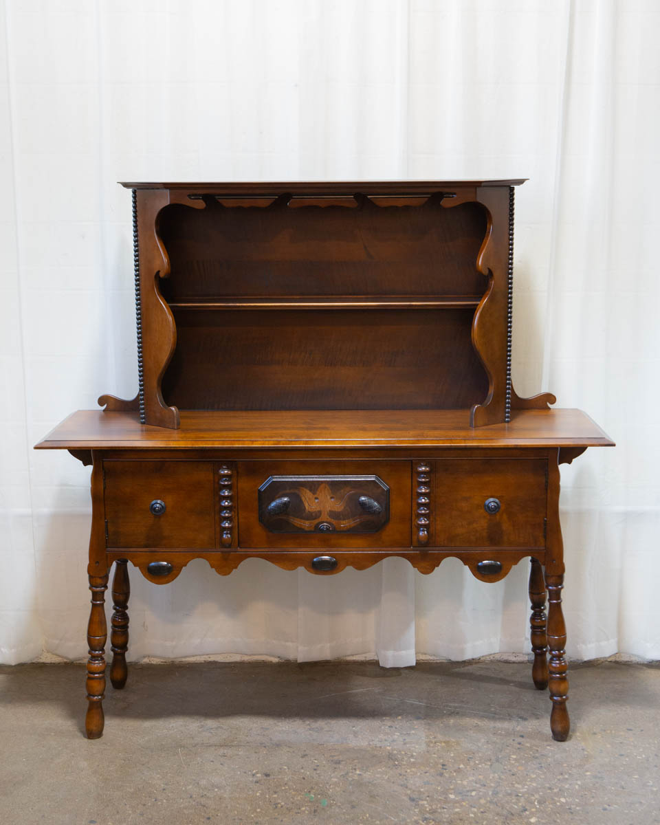 Vintage American Colonial Revival Hutch / Sideboard