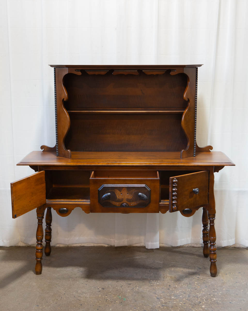 Vintage American Colonial Revival Hutch / Sideboard