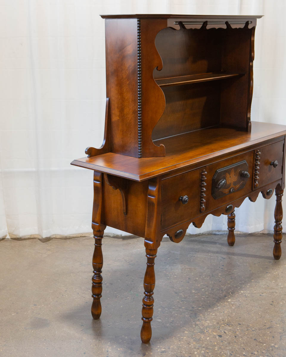 Vintage American Colonial Revival Hutch / Sideboard