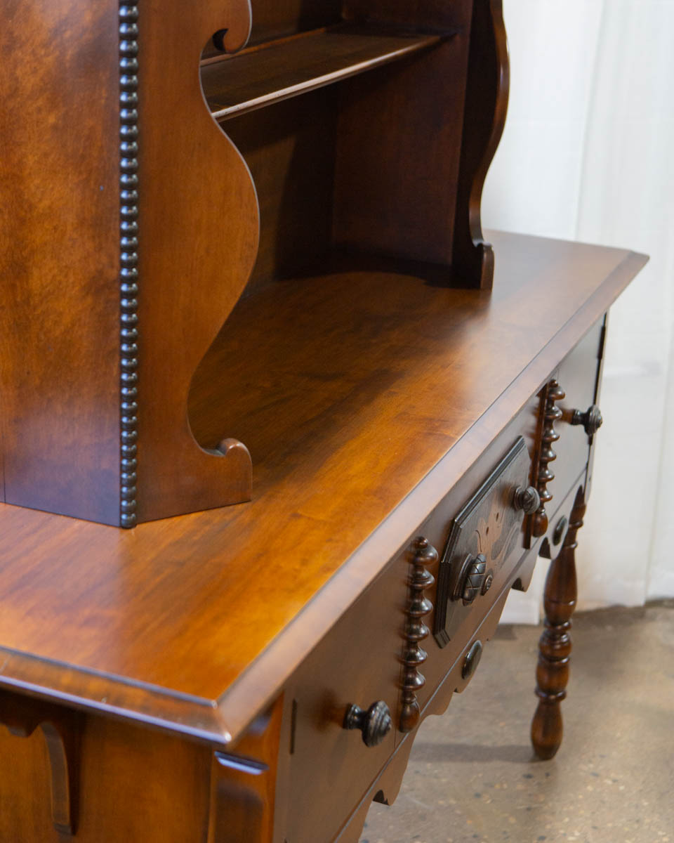 Vintage American Colonial Revival Hutch / Sideboard