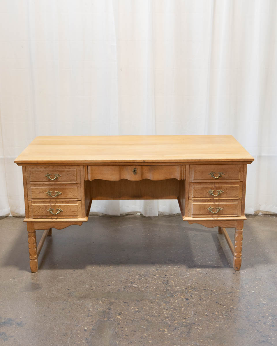 Attr. Henning Kjærnulf Danish Oak Writing Desk — c. 1970s