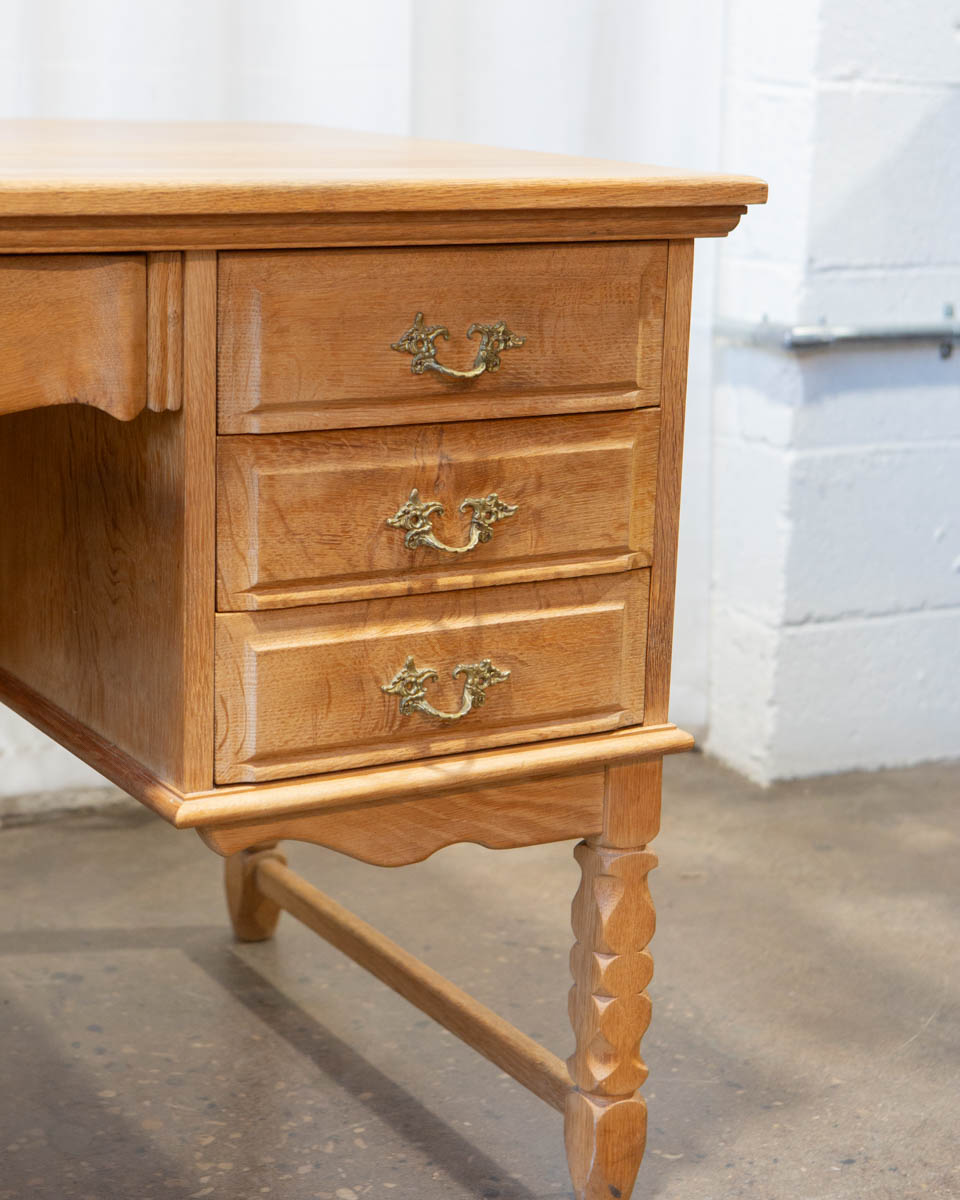 Attr. Henning Kjærnulf Danish Oak Writing Desk — c. 1970s