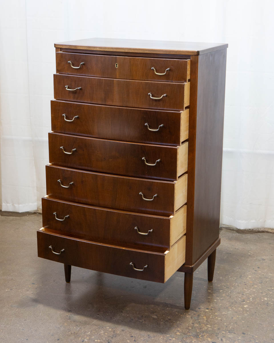 Wanscher Style Danish Walnut Chest of Drawers
