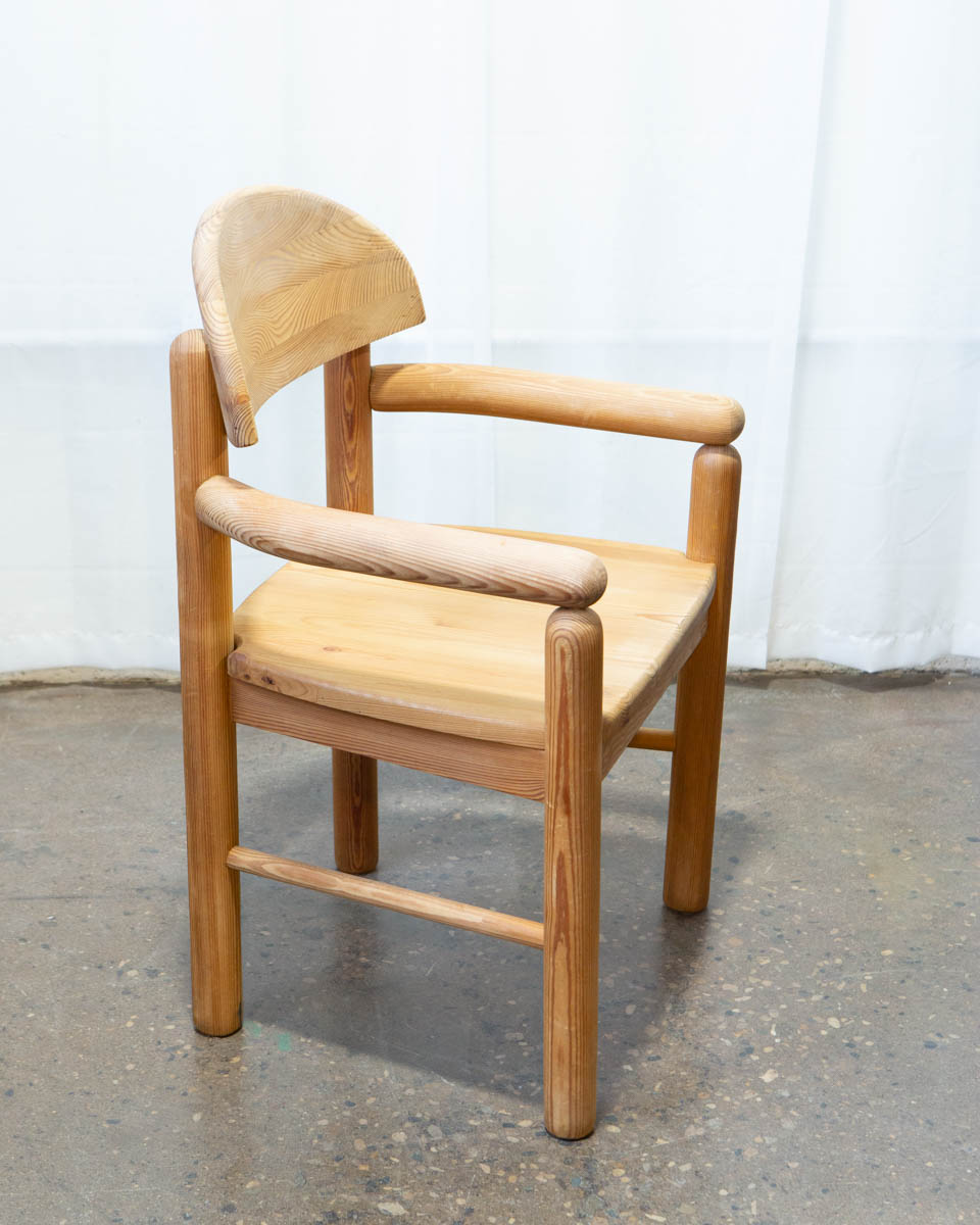 Set of 6 Danish Pine Dining Chairs, Style of Daumiller — c. 1970s - Image 13