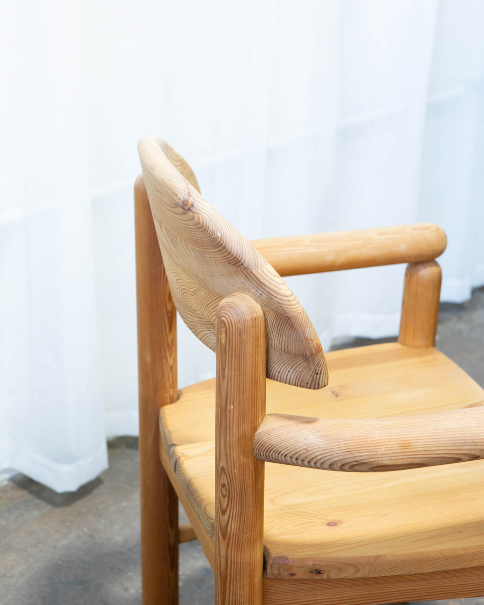 Set of 6 Danish Pine Dining Chairs, Style of Daumiller — c. 1970s - Image 14