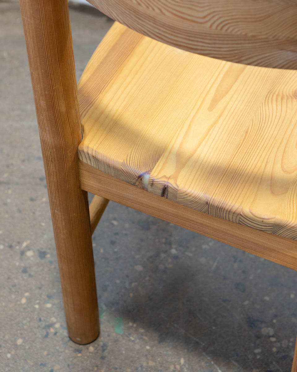 Set of 6 Danish Pine Dining Chairs, Style of Daumiller — c. 1970s - Image 16