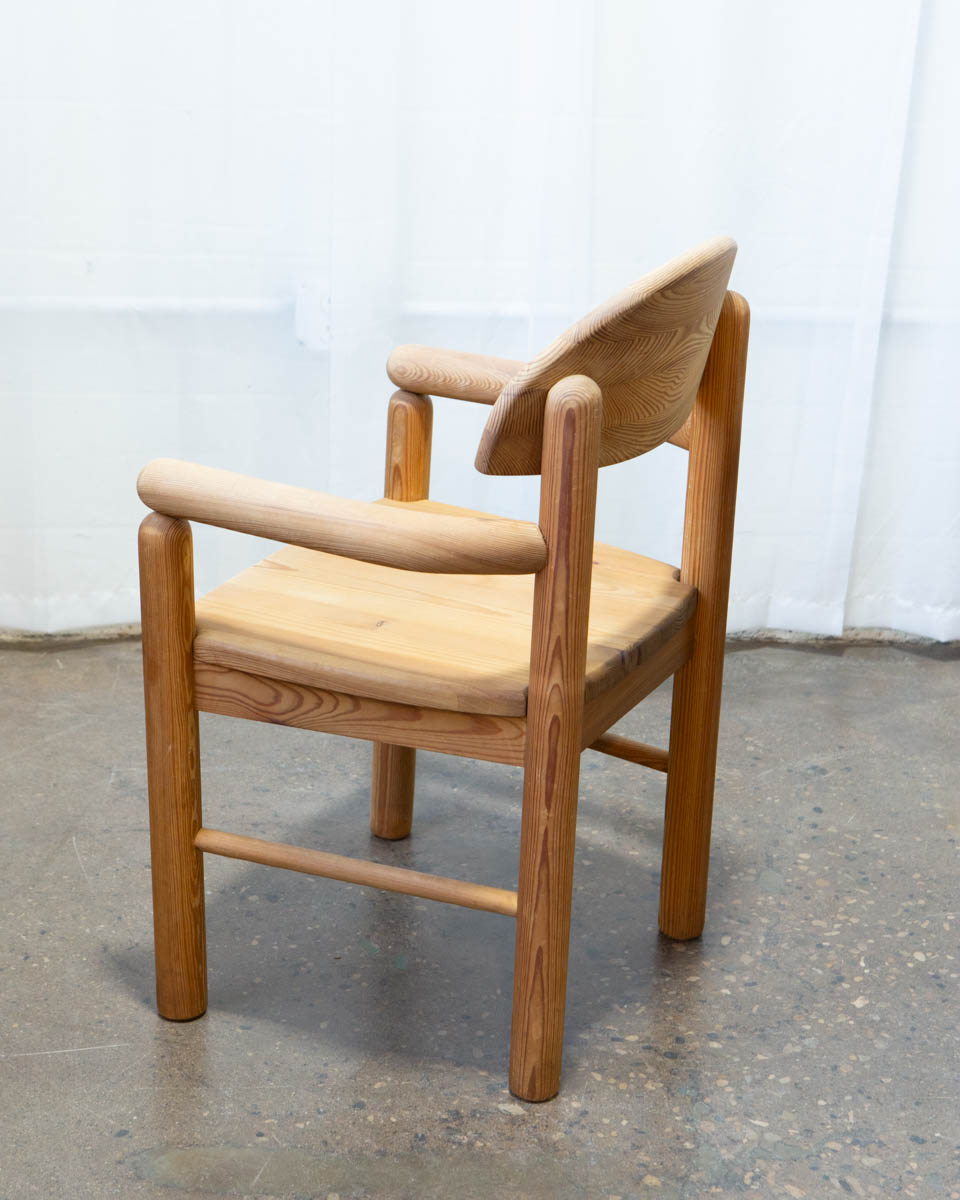 Set of 6 Danish Pine Dining Chairs, Style of Daumiller — c. 1970s - Image 17