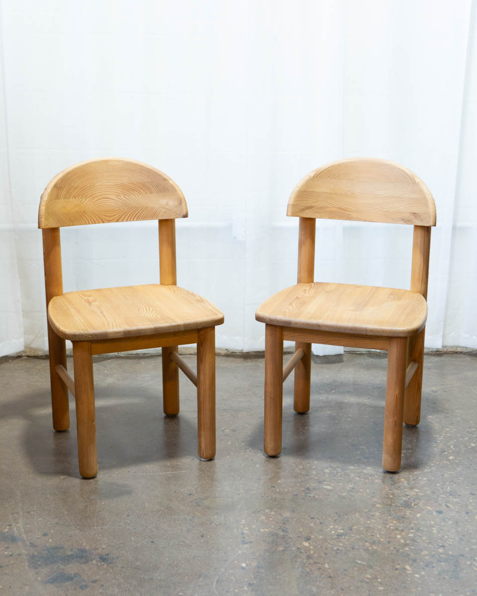Set of 6 Danish Pine Dining Chairs, Style of Daumiller — c. 1970s - Image 18