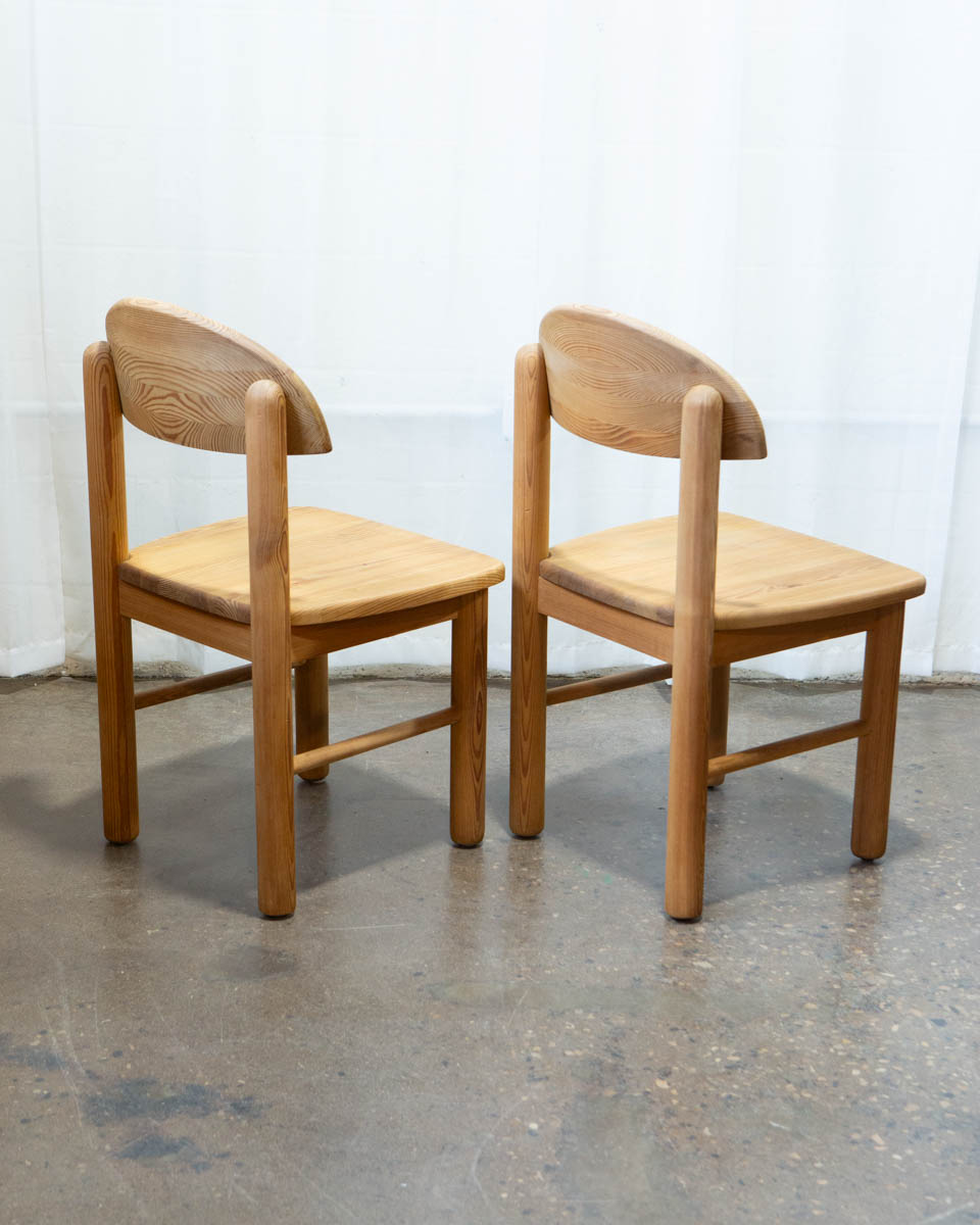 Set of 6 Danish Pine Dining Chairs, Style of Daumiller — c. 1970s - Image 19