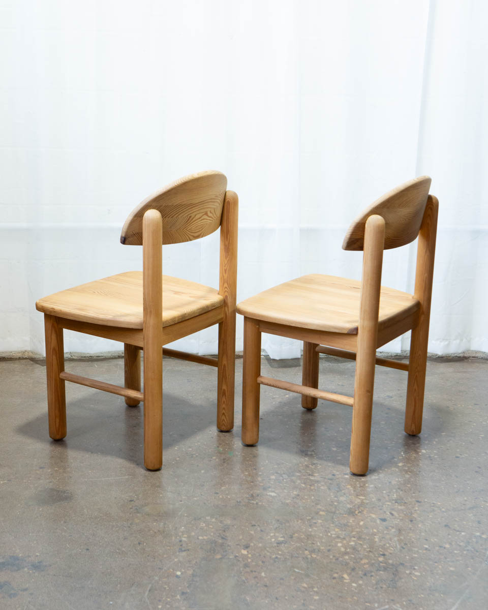 Set of 6 Danish Pine Dining Chairs, Style of Daumiller — c. 1970s - Image 22