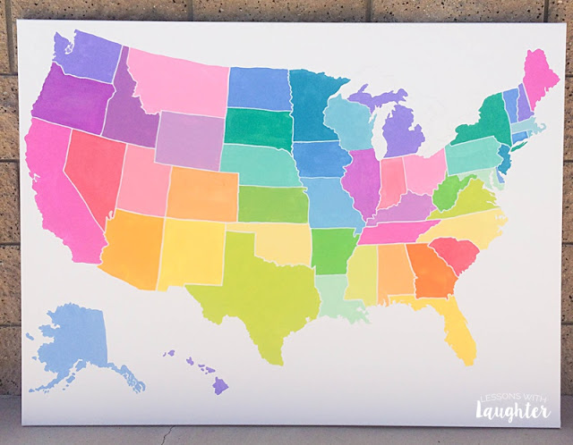 Colorful United States Map Tutorial Molly Maloy 2015 0010.