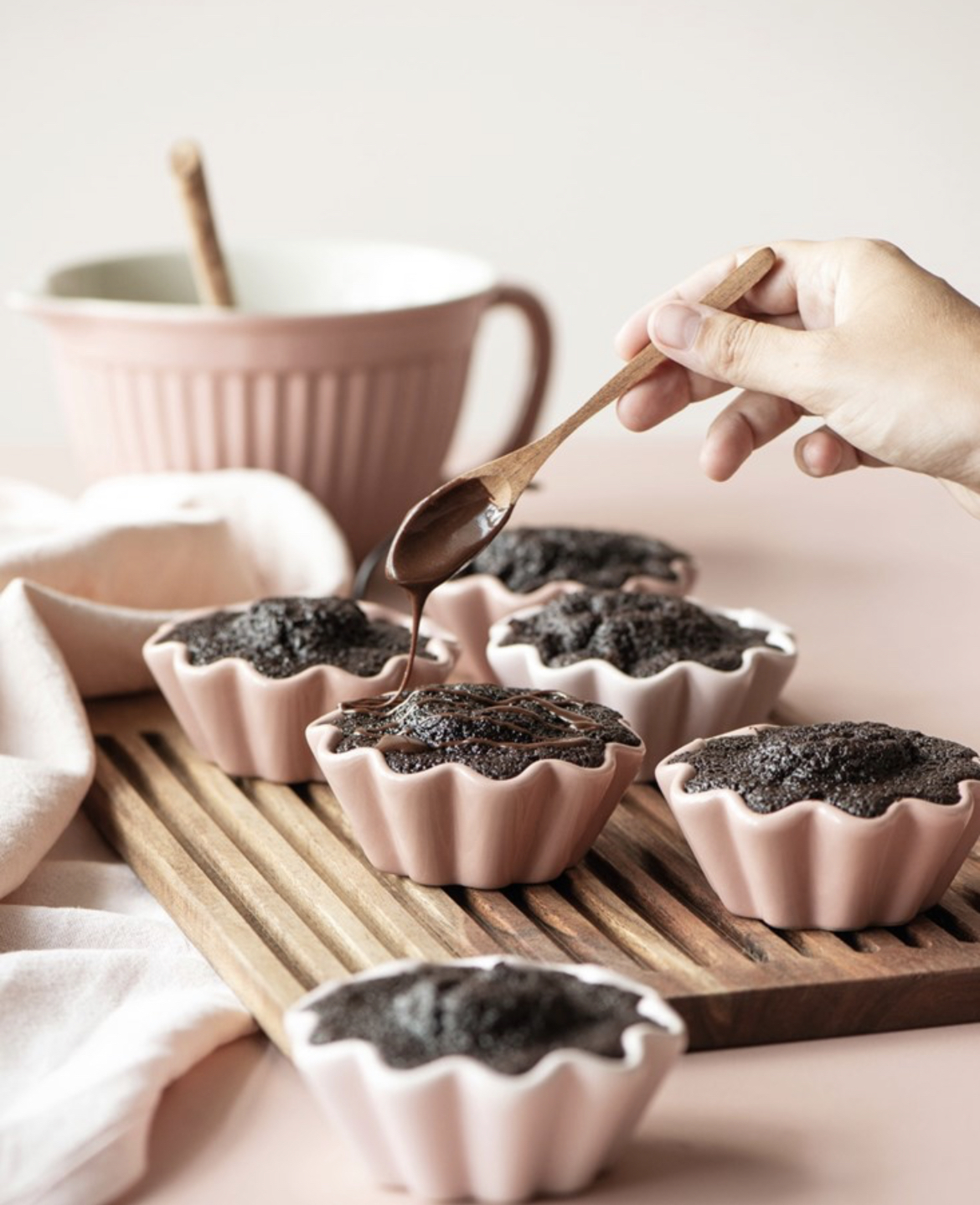 Un soufflé o un semifreddo monodose ?  Con questa linea è facile, tutto va in forno e congelatore