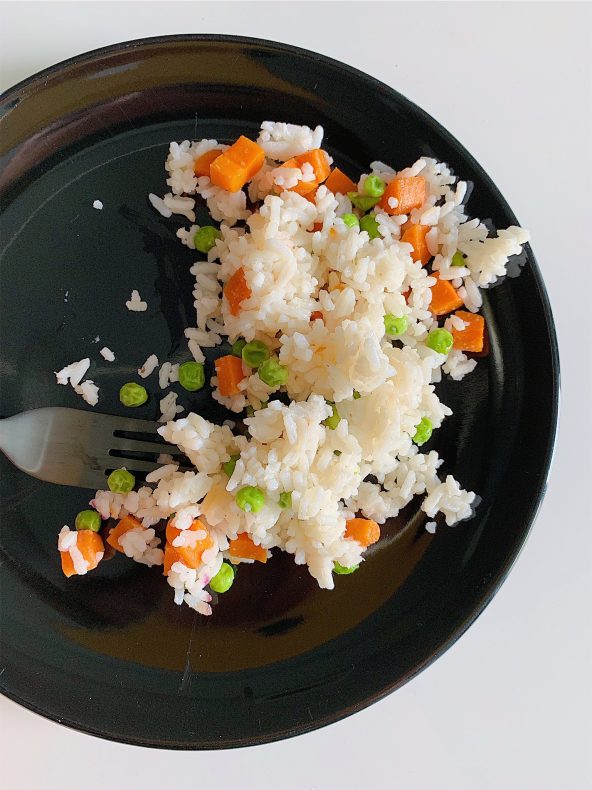 Riz blanc aux carottes et petits pois - Les Zackardises